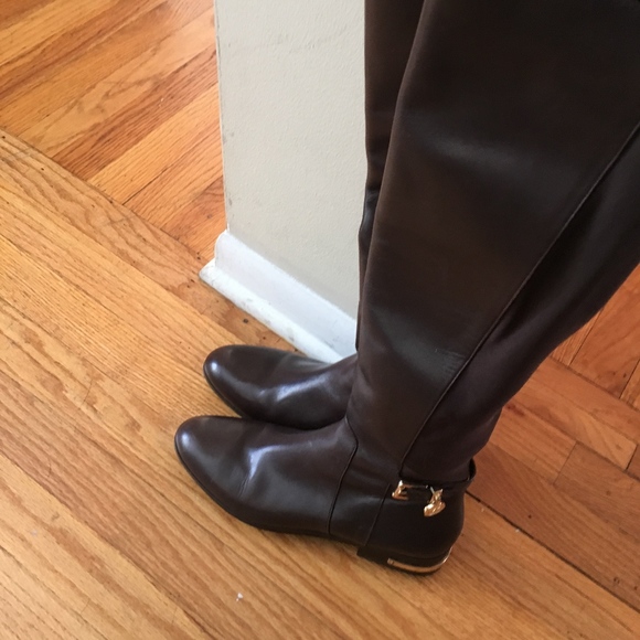 LIKE NEW Michael Kors Leather Ridding Boots - Picture 1 of 5